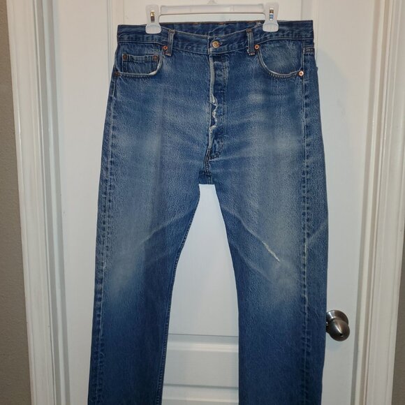 👖Vintage Levi's 501 Jeans Lot of 3 | W40 L30 | Button Fly Denim Bundle - Picture 3 of 13